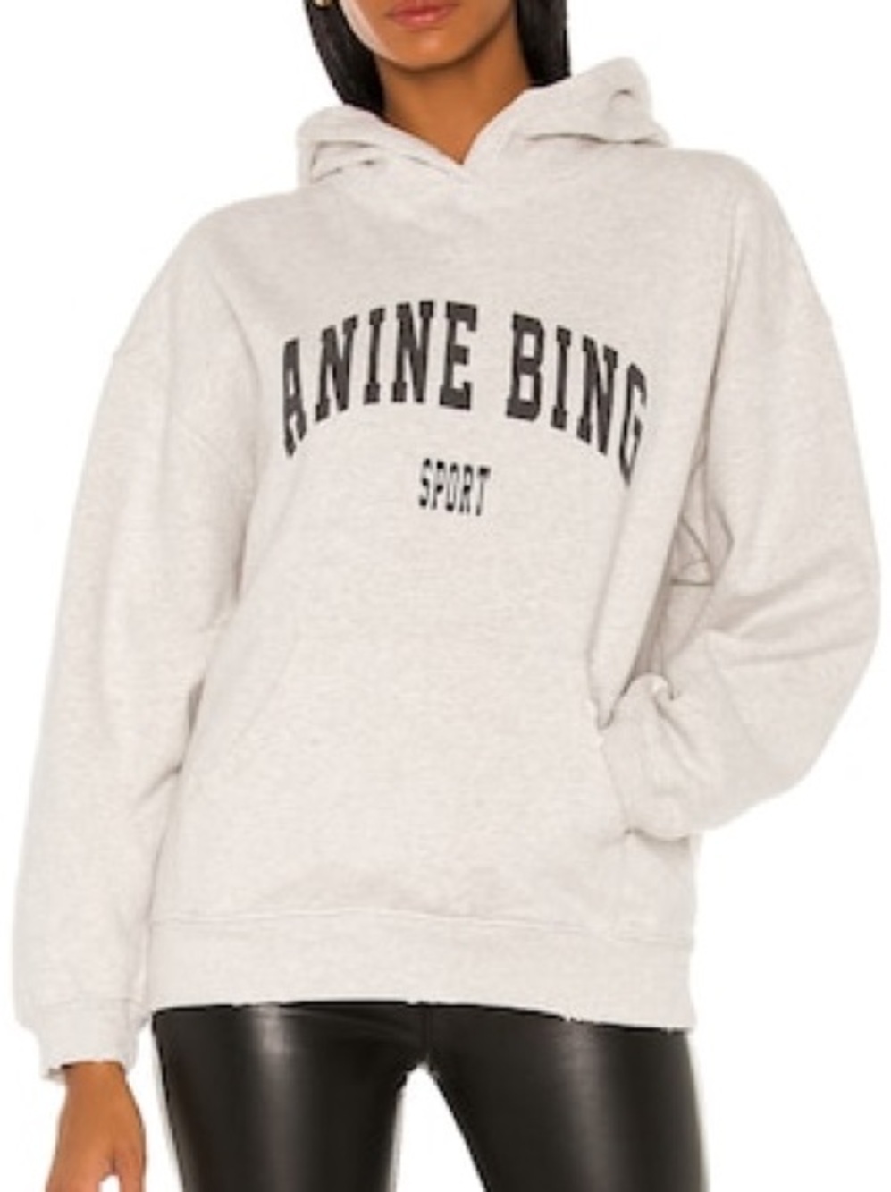 Anine Bing Sport Harvey Sweatshirt in Heather Grey NWT